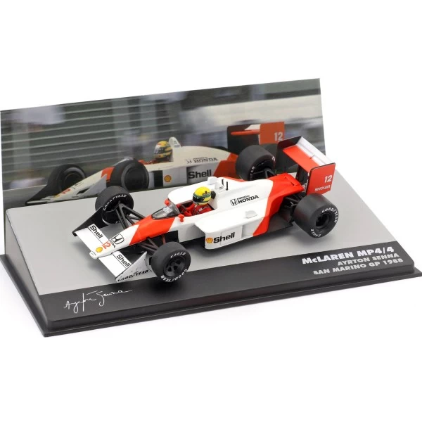 Ayrton Senna McLaren MP4/4 #12 Winner San Marino GP Formula 1 1988 1/43 1 Ayrton Senna McLaren MP4/4 #12 Winner San Marino GP Formula 1 1988 1/43