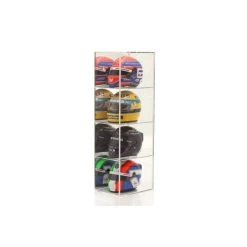 Display Case For 4 Helmets In 1/2 Scale Mirrored -Racing Toy Store display case for 4 helmets in 1 2 scale mirrored 4
