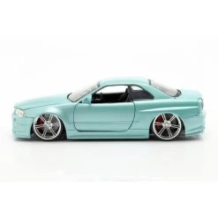 Fast & Furious Brian`s Nissan Skyline GT-R 1999 Light Green Metallic 1/24 -Racing Toy Store fast furious brians nissan skyline gt r 1999 light green metallic 1 24 4