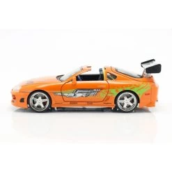 Fast & Furious Brian`s Toyota Supra 1995 Orange 1/24 -Racing Toy Store fast furious brians toyota supra 1995 orange 1 24 2