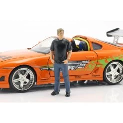 Fast & Furious Brian`s Toyota Supra 1995 Orange 1/24 -Racing Toy Store fast furious brians toyota supra 1995 orange 1 24 5
