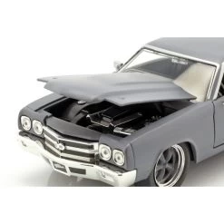 Fast & Furious Dom`s 1970 Chevrolet Chevelle SS 1/24 Matt Grey -Racing Toy Store fast furious doms 1970 chevrolet chevelle ss 1 24 matt grey 3