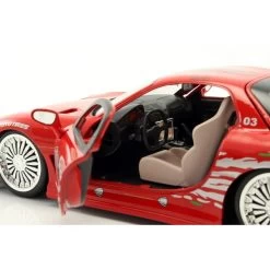 Fast & Furious Dom`s 1993 Mazda RX-7 Red 1/24 -Racing Toy Store fast furious doms 1993 mazda rx 7 red 1 24 2