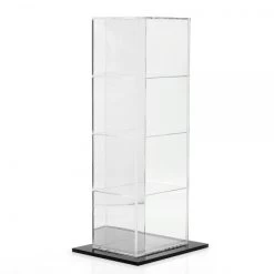 Floor-standing Display Case For 4 Helmets In 1/2 Scale Mirrored