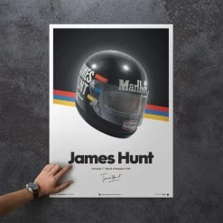 James Hunt - Helmet - 1976 - Poster -Racing Toy Store james hunt helmet 1976 poster 4
