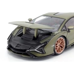 Lamborghini Sian FKP 37 Year Of Construction 2020 Matt Olive Green 1/18 -Racing Toy Store lamborghini sian fkp 37 year of construction 2020 matt olive green 1 18 4