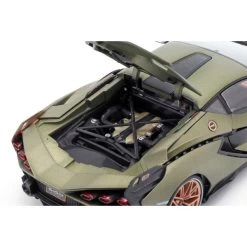 Lamborghini Sian FKP 37 Year Of Construction 2020 Matt Olive Green 1/18 -Racing Toy Store lamborghini sian fkp 37 year of construction 2020 matt olive green 1 18 5