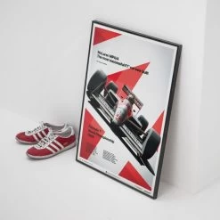 McLaren Ayrton Senna MP4/4 Poster -Racing Toy Store mclaren ayrton senna mp4 4 poster 3