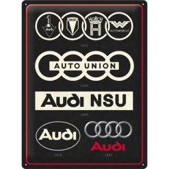 Metal-Plate Sign Audi - Logo Evolution 30x40cm