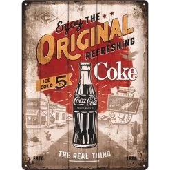Metal-Plate Sign Coca-Cola - Original Coke Highway 66 30x40cm
