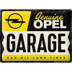 Metal-Plate Sign Opel - Garage 30x40cm