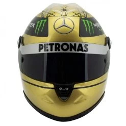 Michael Schumacher Spa 2011 Gold Helmet 1/2 -Racing Toy Store michael schumacher spa 2011 gold helmet 1 2 6