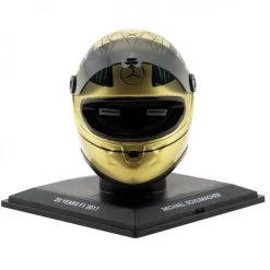 Michael Schumacher Spa 2011 Gold Helmet 1/4 -Racing Toy Store michael schumacher spa 2011 gold helmet 1 4 2