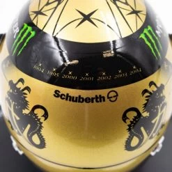 Michael Schumacher Spa 2011 Gold Helmet 1/4 -Racing Toy Store michael schumacher spa 2011 gold helmet 1 4 8