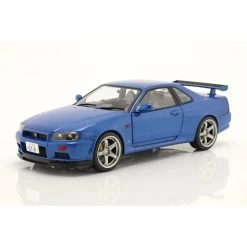 Nissan Skyline GT-R (R34) Year Of Construction 1999 Blue Metallic 1/18