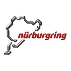 Nürburgring Sticker NR Logo 3D 12cm Grey-red