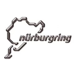 Nürburgring Sticker NR Logo 3D 12cm Silver