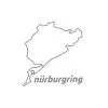 Nürburgring Sticker Nürburgring 8cm Silver