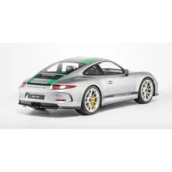 Porsche 911 (991.1) R - 2016 - Silver / Green Decor 1/8 -Racing Toy Store porsche 911 9911 r 2016 silver green decor 1 8 2