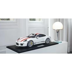 Porsche 911 (991.1) R - 2016 - White / Red Decor 1/8 -Racing Toy Store porsche 911 9911 r 2016 white red decor 1 8 16
