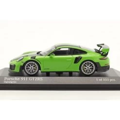 Porsche 911 GT2 RS Weissach Package 2018 Signal Green / Silver Rims 1/43 -Racing Toy Store porsche 911 gt2 rs weissach package 2018 signal green silver rims 1 43 2