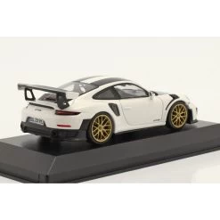 Racing Toy Store -Racing Toy Store porsche 911 gt2 rs weissach package 2018 white gold rims 1 43 1