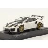 Porsche 911 GT2 RS Weissach Package 2018 White / Gold Rims 1/43