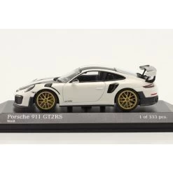 Porsche 911 GT2 RS Weissach Package 2018 White / Gold Rims 1/43 -Racing Toy Store porsche 911 gt2 rs weissach package 2018 white gold rims 1 43 2
