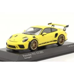 Porsche 911 GT3 RS 2018 Racing Yellow / Gold Rims 1/43