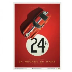 Poster Ferrari 250 GTO - Red - 24h Le Mans - 1962 - Collector's Edition