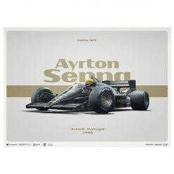 Poster Lotus 97T - Ayrton Senna - Formula 1 Portugal GP 1985 - Horizontal