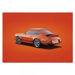 Poster Porsche 911 RS - Tangerine - Colors Of Speed