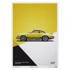 Poster Porsche 911 RS - Yellow