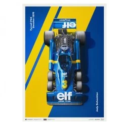 Poster Tyrrell P34 - Jody Scheckter - F1 1976 - Limited Edition