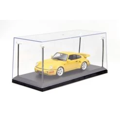 Single Showcase Black With 4 Movable LED Lamps For Scale 1/18