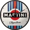 Wall Clock Martini - L'Aperitivo Racing Stripes
