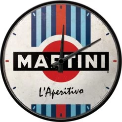 Wall Clock Martini - L'Aperitivo Racing Stripes